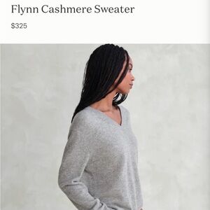 Jenni Kayne Flynn Cashmere V-Neck Sweater in Gray